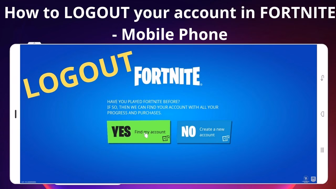 Why do I need to log out of my Fortnite account?