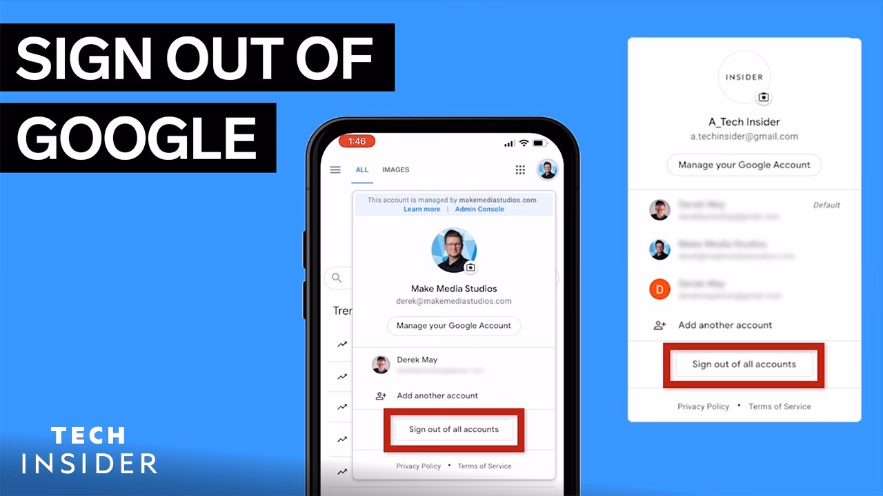 How do I sign out from my Android phone?