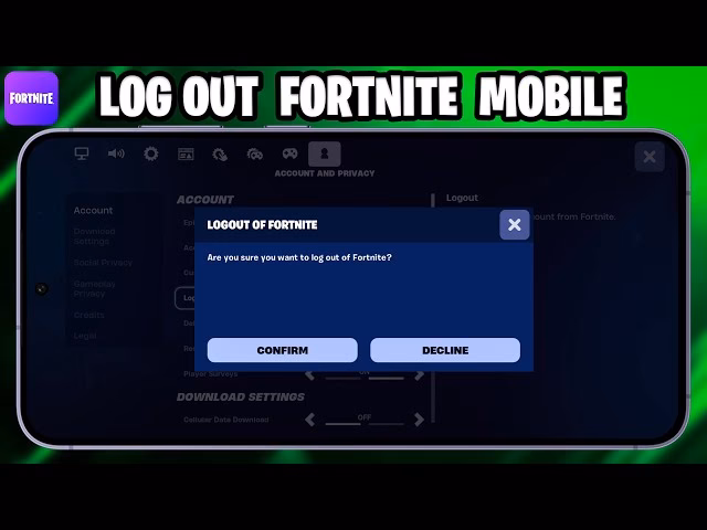 Can I log out of my Fortnite account?