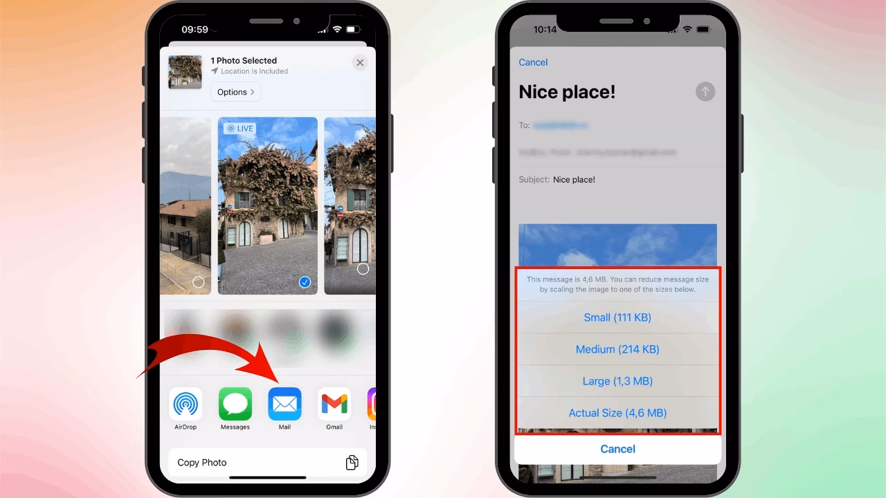 How big is a photo on an iPhone?