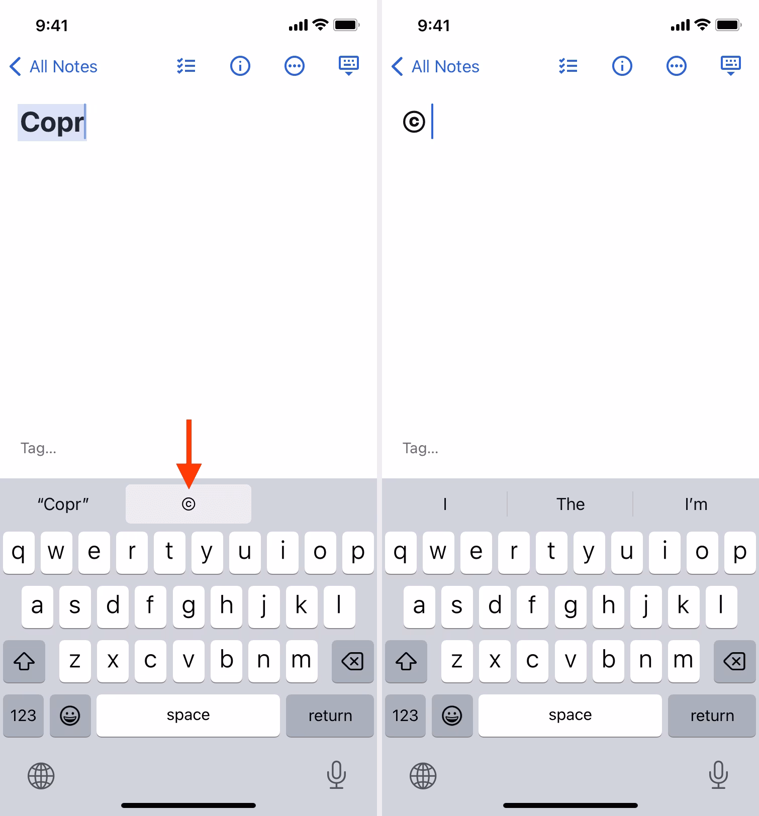 How to write a copyright on Mac & iPhone?