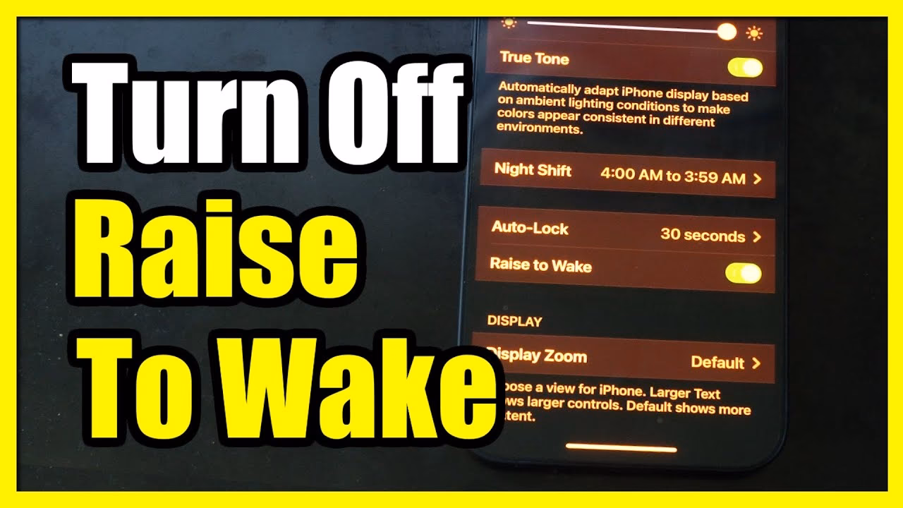 How do I Stop my iPhone display from waking up?