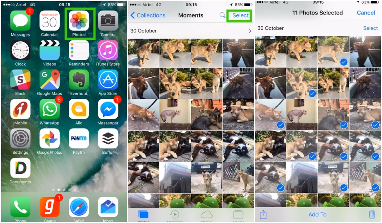 How to delete multiple photos from iPhone?