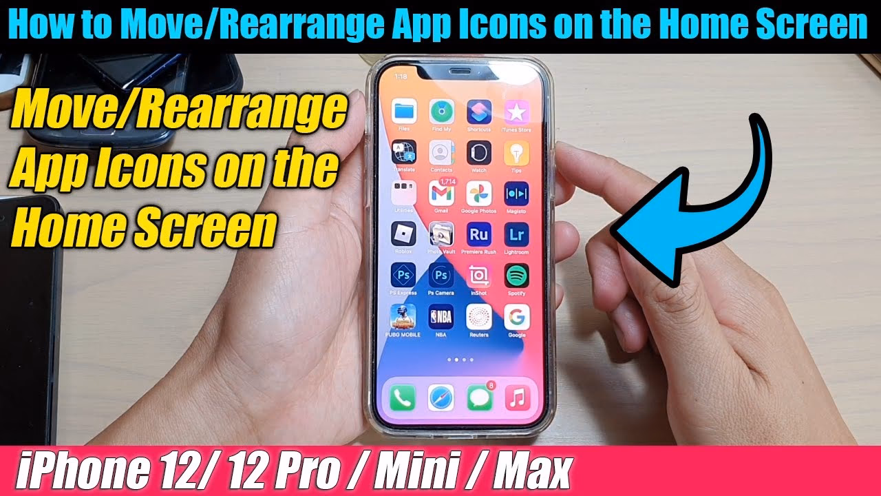 How do I rearrange apps on my iPhone?