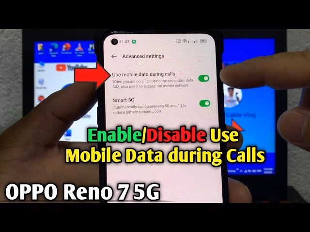 Can mobile data be activated or deactivated on the Oppo device?