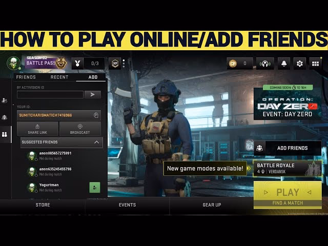 How can I play with friends in Call of Duty 4?