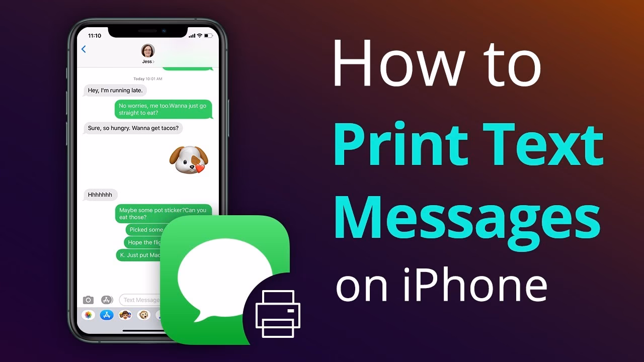 How to print iPhone text messages from iPhone data transfer?