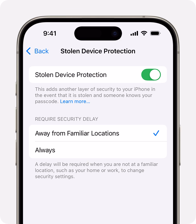 How do I stop a thief from stealing my iPhone?