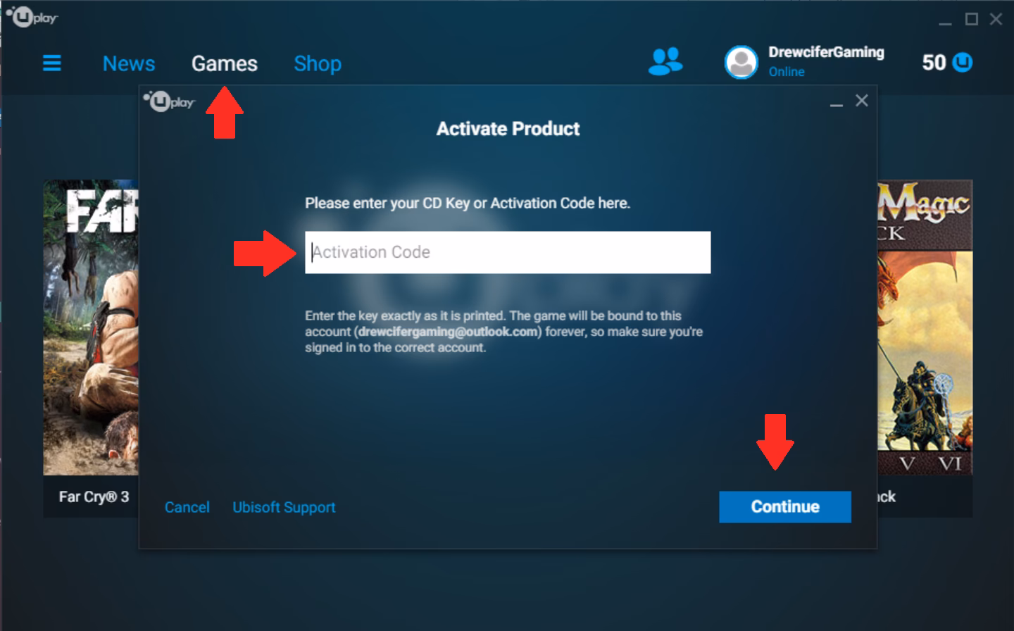 How do I redeem a Ubisoft code?