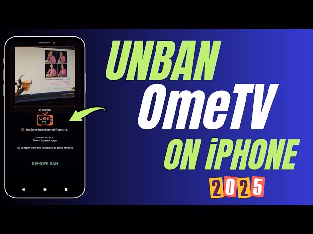 How do I unban my ometv account on iPhone?