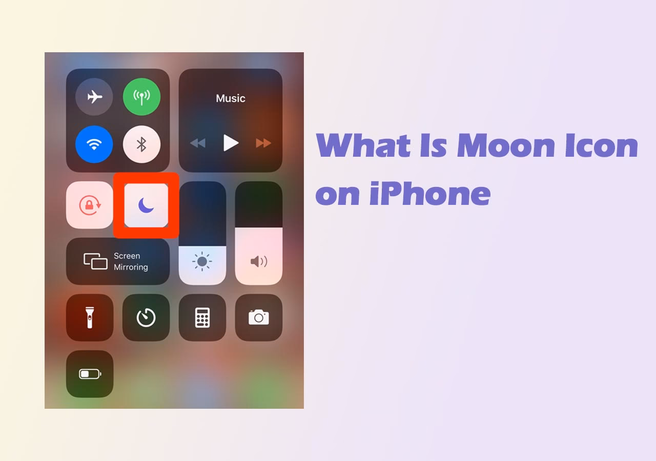 How do I remove the moon symbol on my iPhone?