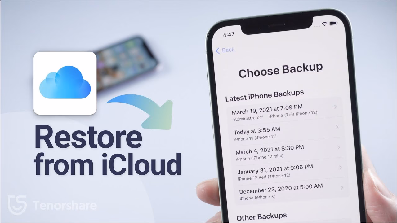 How do I restore old iCloud backups?