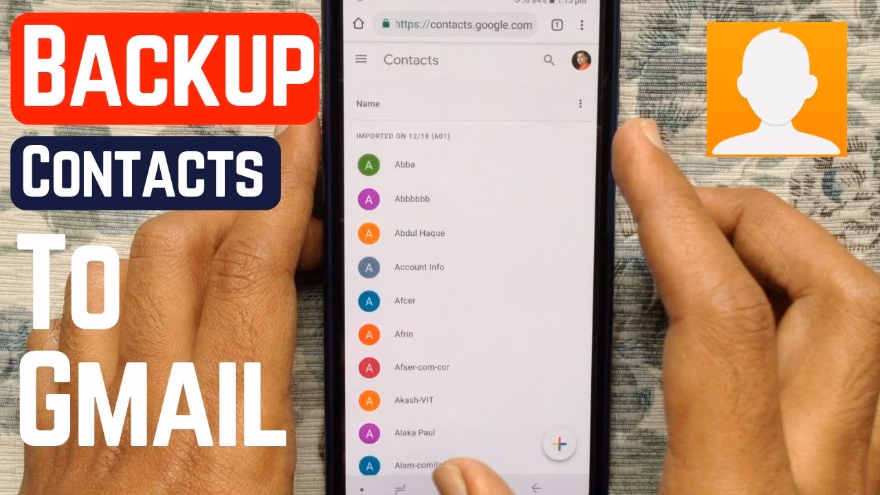 How do I save a contact to Gmail?