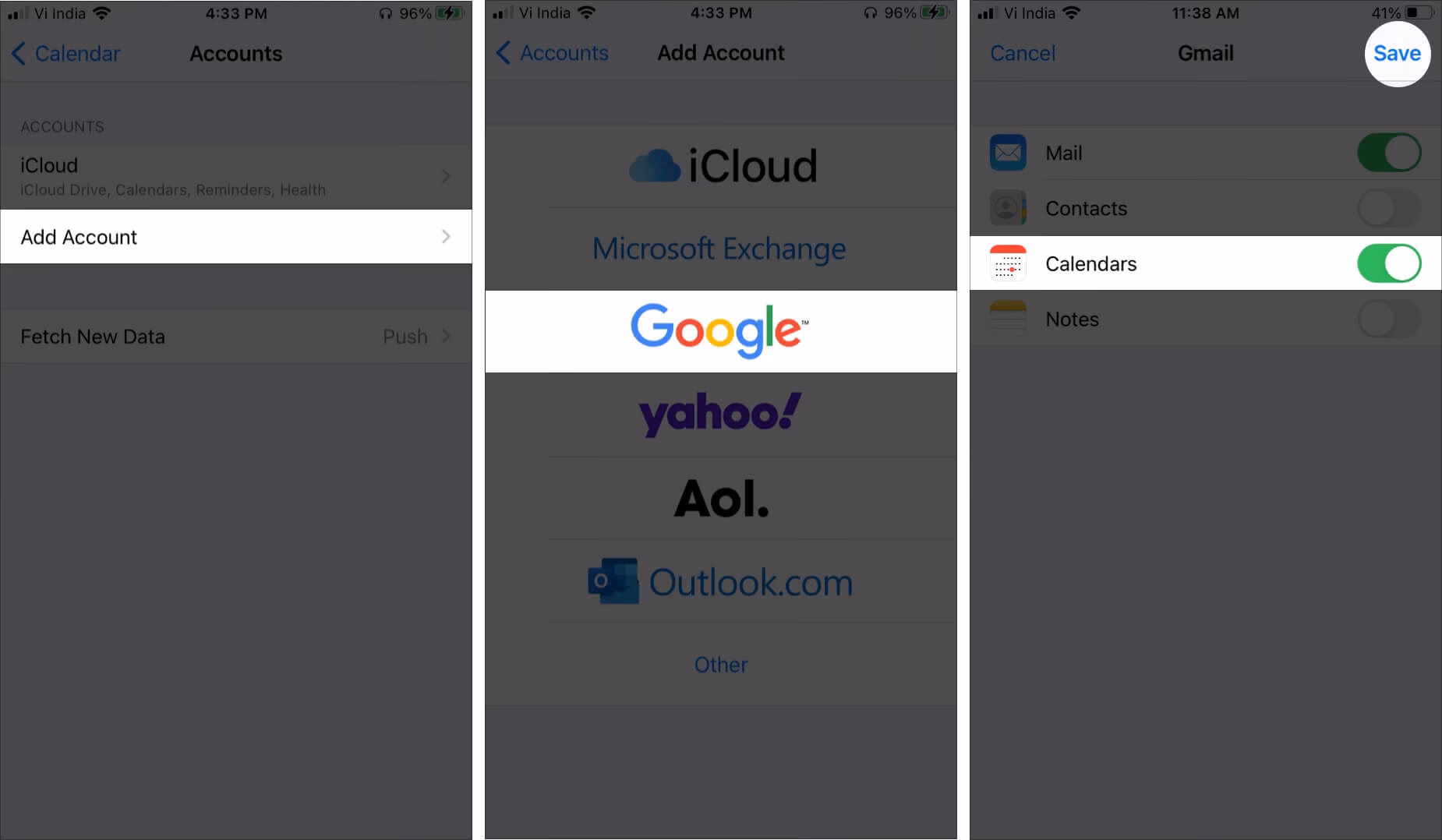 Does Google Calendar sync between iPhone & Android?