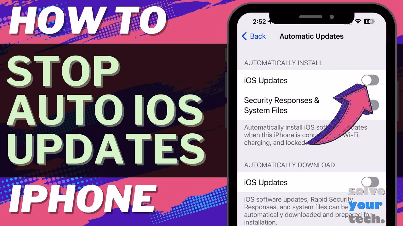How do I turn off auto updates on my iPhone?