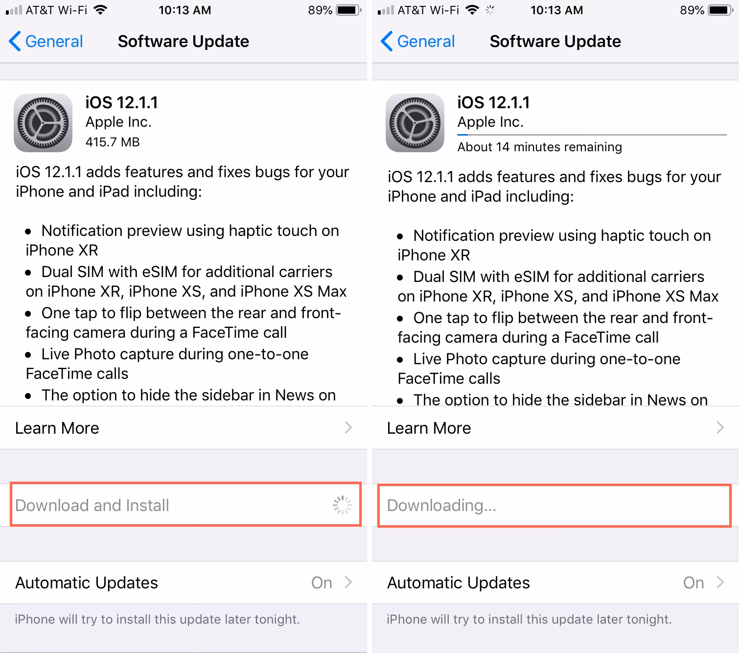 How to stop iOS update in progress?