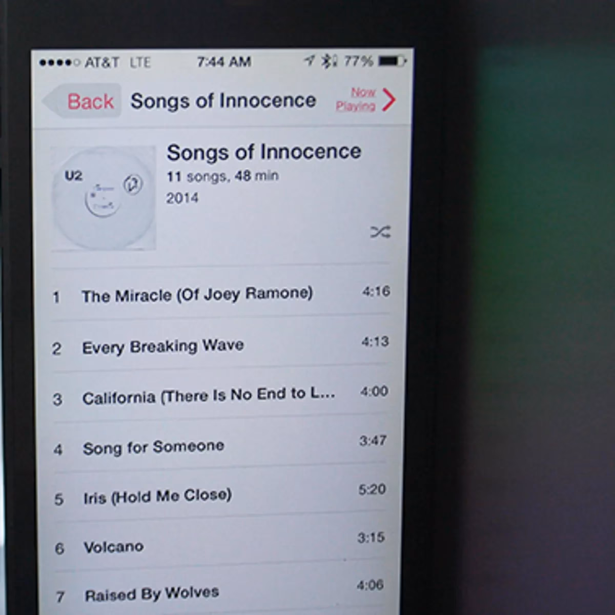 How to remove U2 album from iPhone 12?