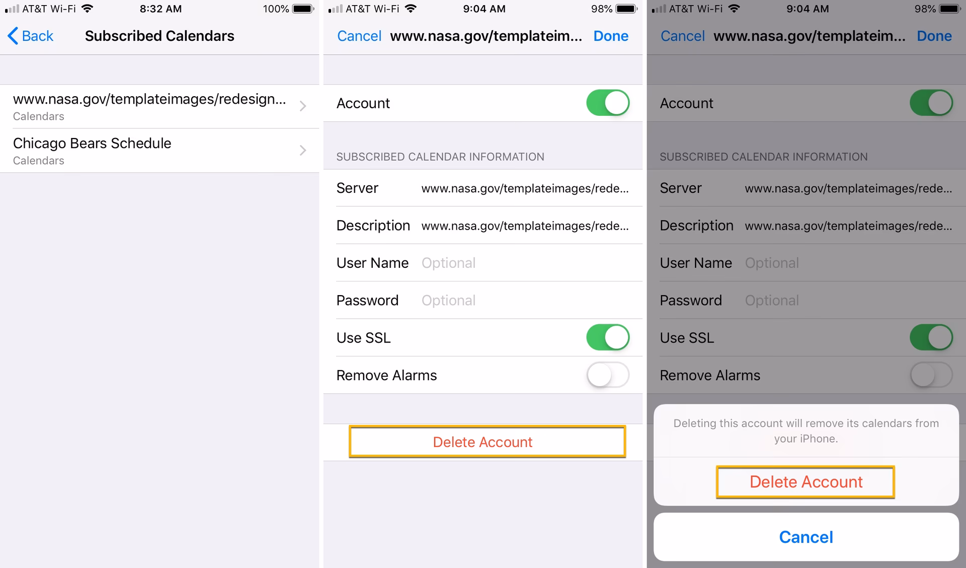 How do I subscribe to a holiday calendar on iPhone?