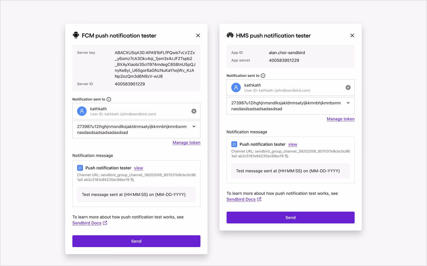 How to test APNs & GCM online?