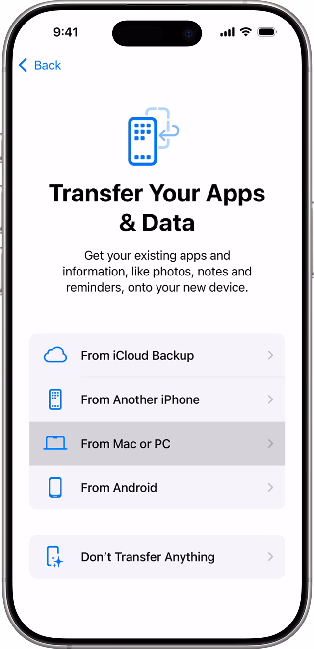Can I transfer data from my old iPhone to a new one?