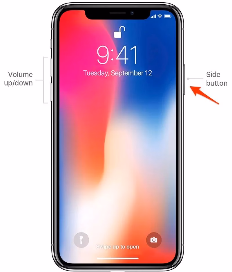 How to turn off an iPhone X?