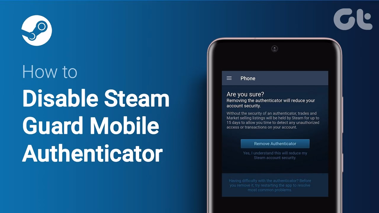 How do I remove a mobile authenticator from my Steam account?