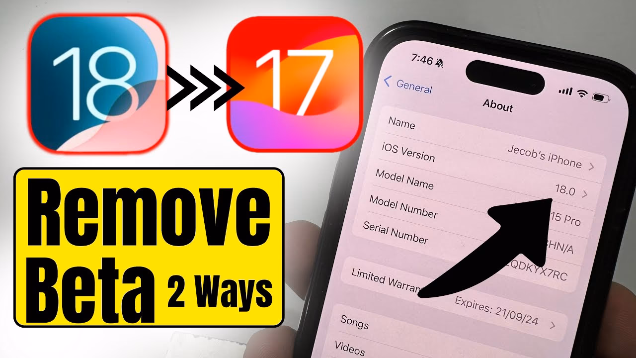 How to uninstall iOS 18 Beta?