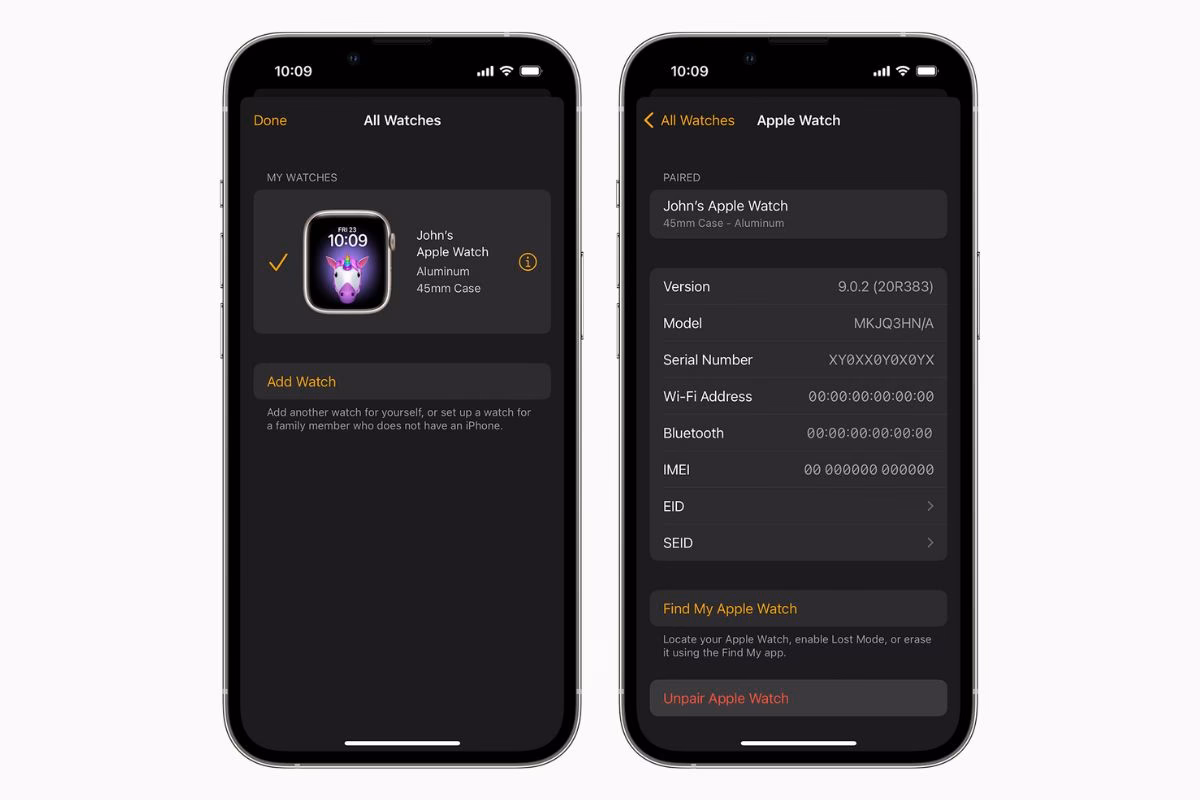 How do I unpair my Apple Watch from a dead phone?