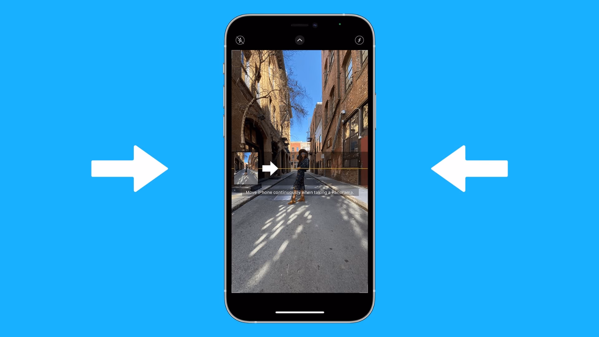 How do I use the iPhone panorama feature?