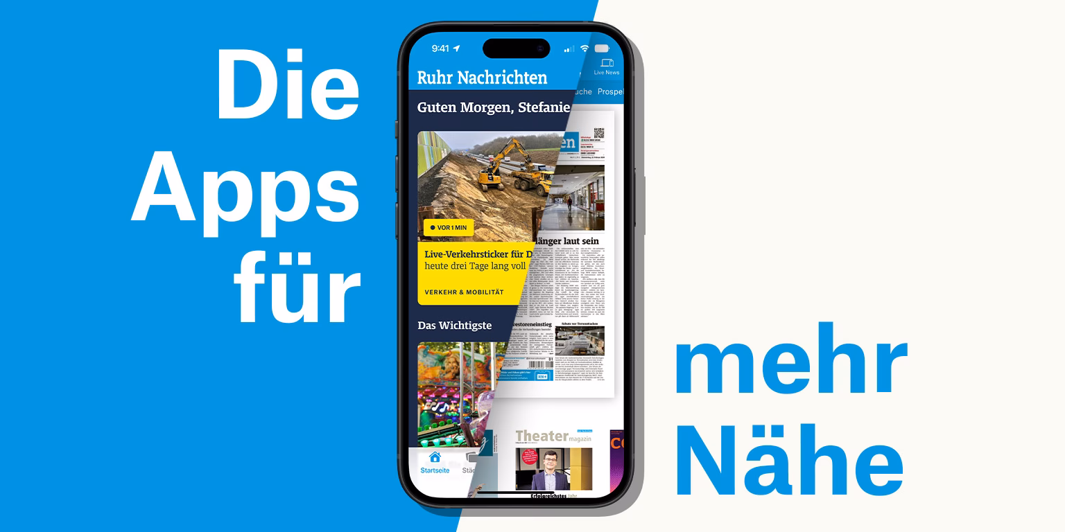 Kann man die Ruhrnachrichten-App während des Downloads lesen?