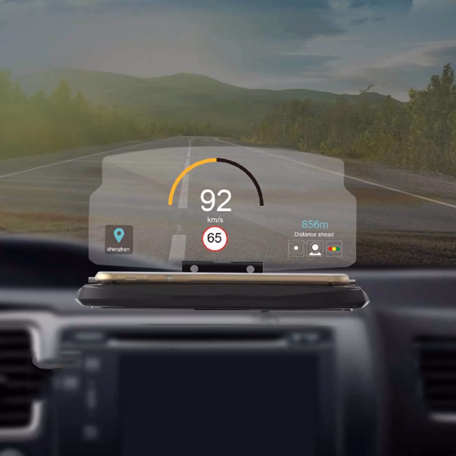 How does HUD work on a Garmin?
