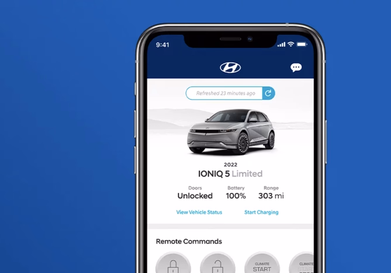 Does the 2020 Hyundai Ioniq have a smartphone app?