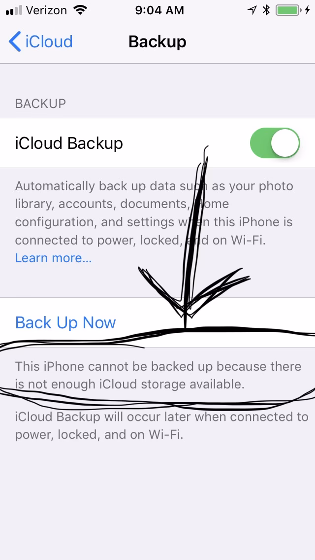 How do I fix a failed iPhone backup?