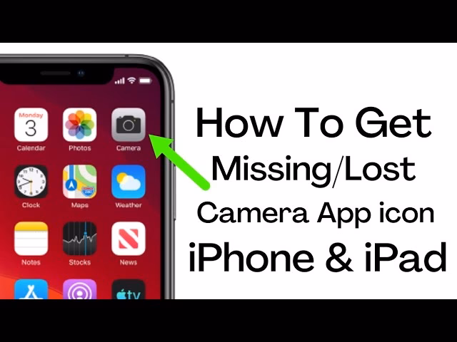 How to reset camera app icon on iPhone?