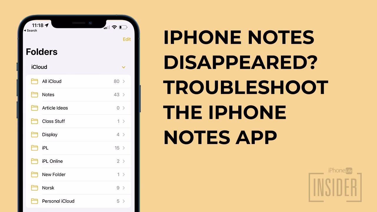 What if notes disappeared from iPhone?