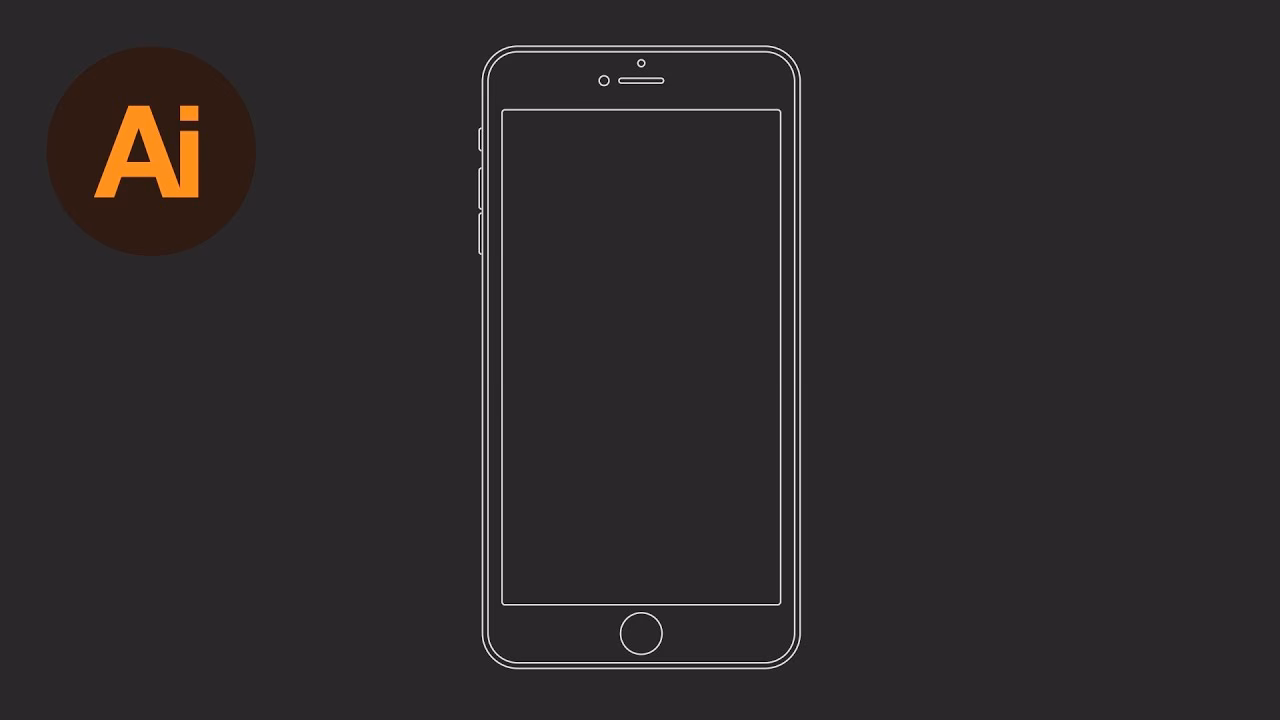 How to draw an iPhone 6 wireframe in Adobe Illustrator?