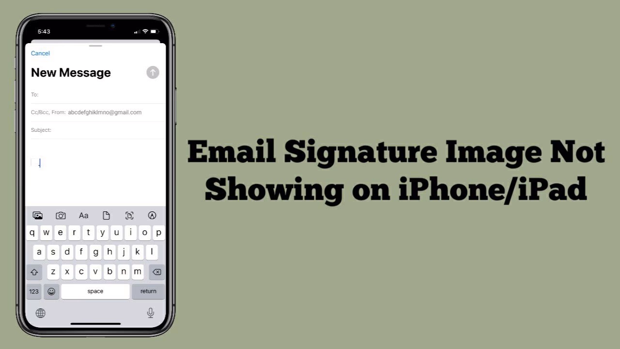Why is my email signature not showing up on my iPhone?