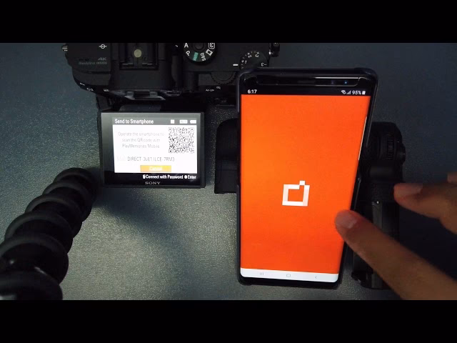 How do I connect my camera to the imaging edge mobile?