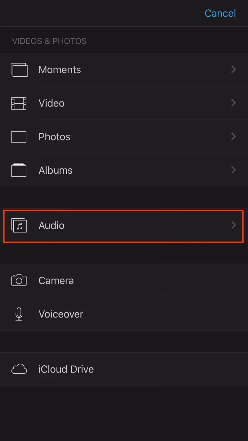 Does iMovie have a music library?