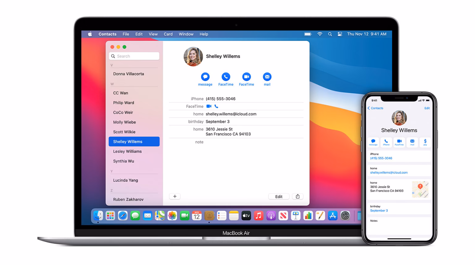 How do I import a vCard file?