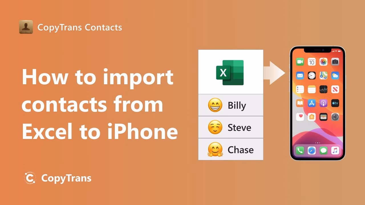 How to convert Excel contacts to iPhone?