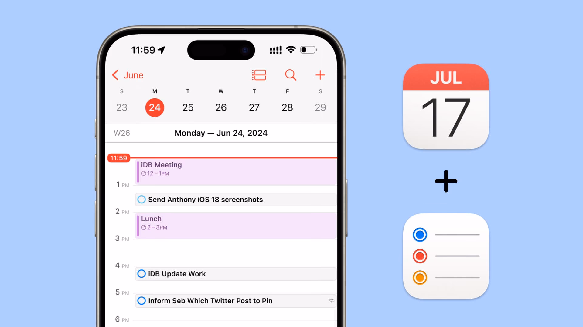 Can I receive notifications on the calendar app?