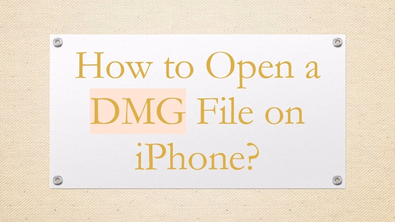 How to open DMG file on iPad?