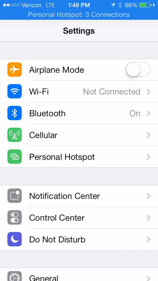 How to turn off Personal Hotspot on iPhone?
