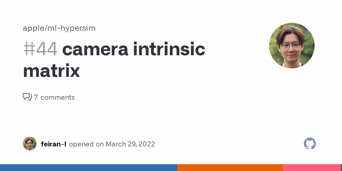 What is camera intrinsics database?