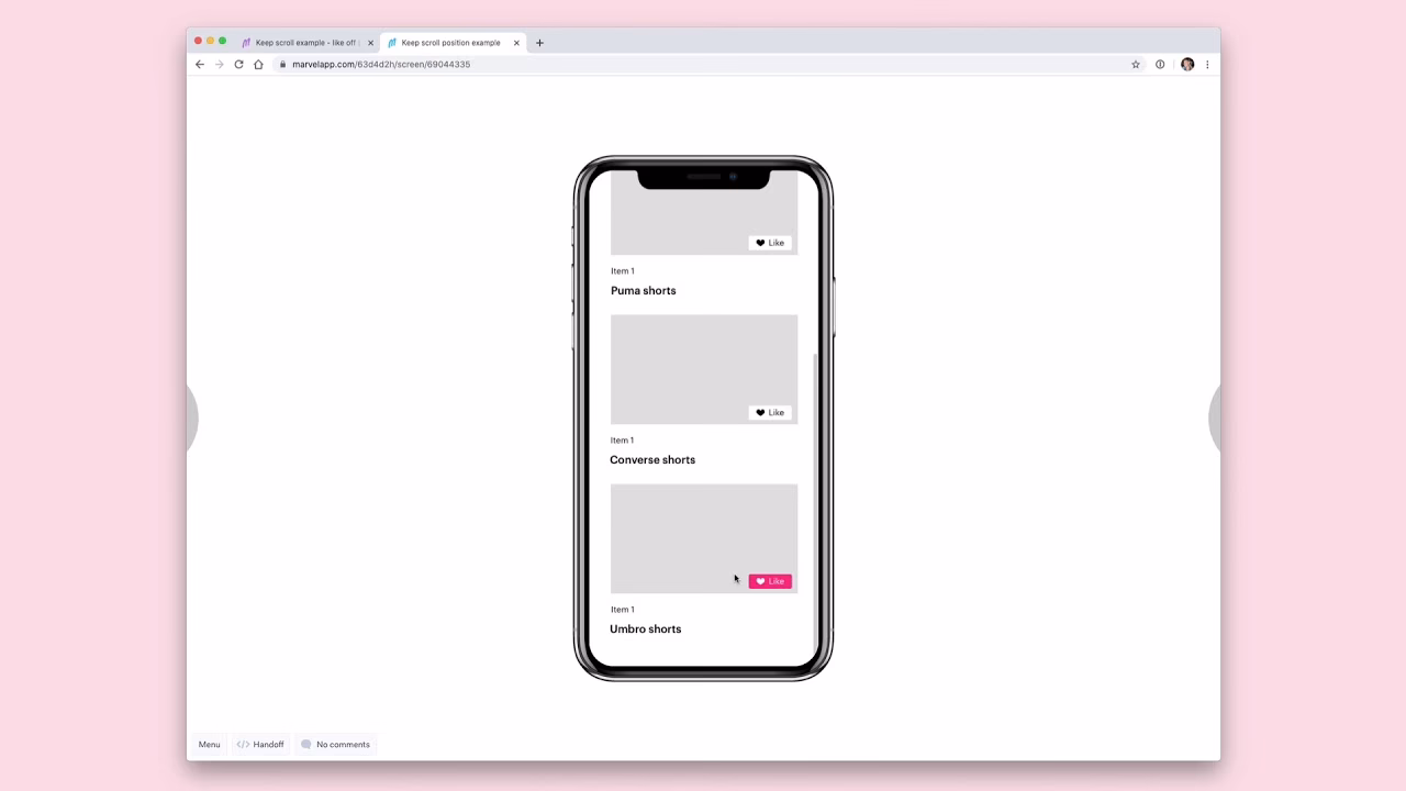 How do I keep the scroll position of an element like a Div?