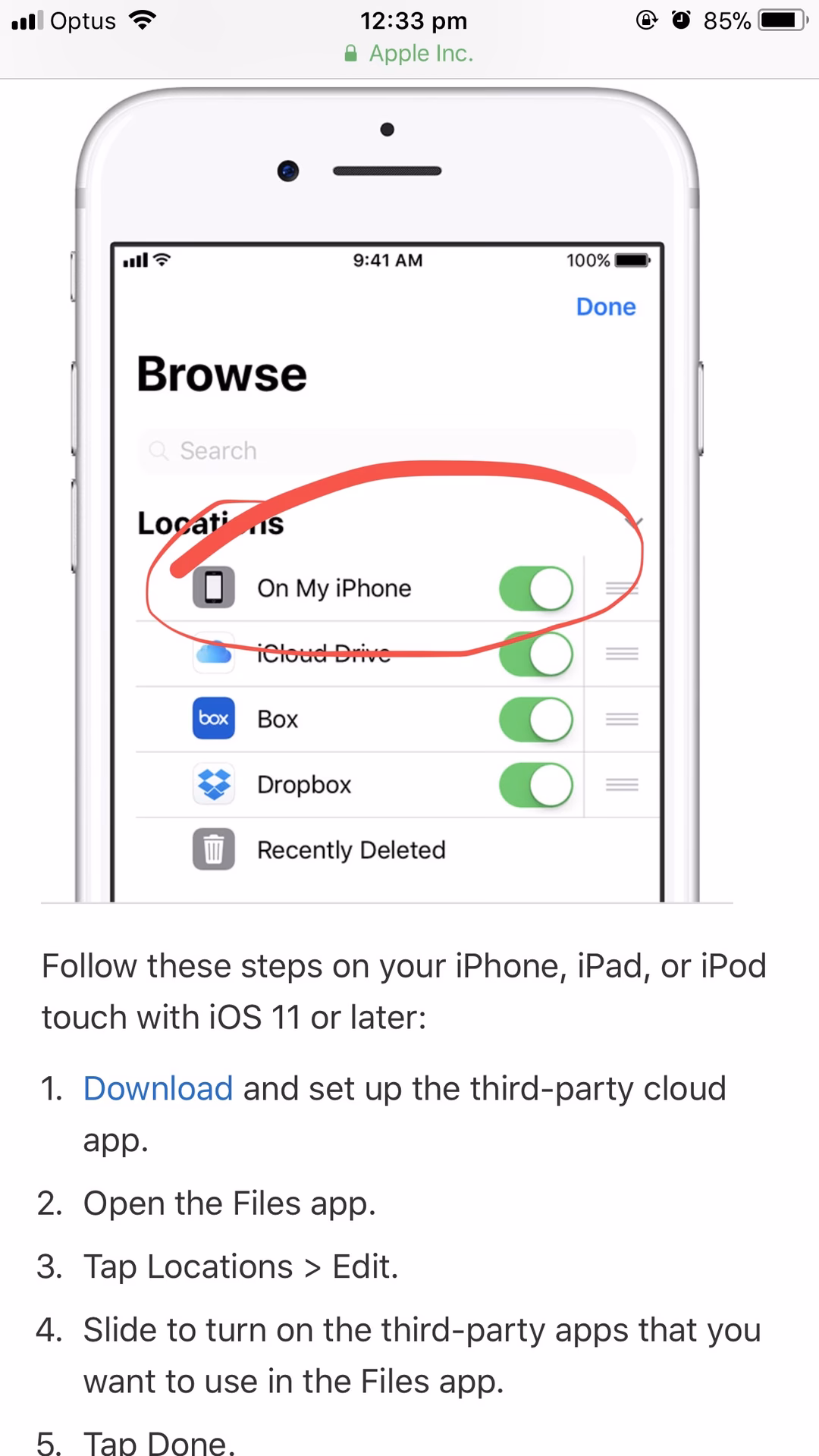 Why is my iPhone storage not loading?