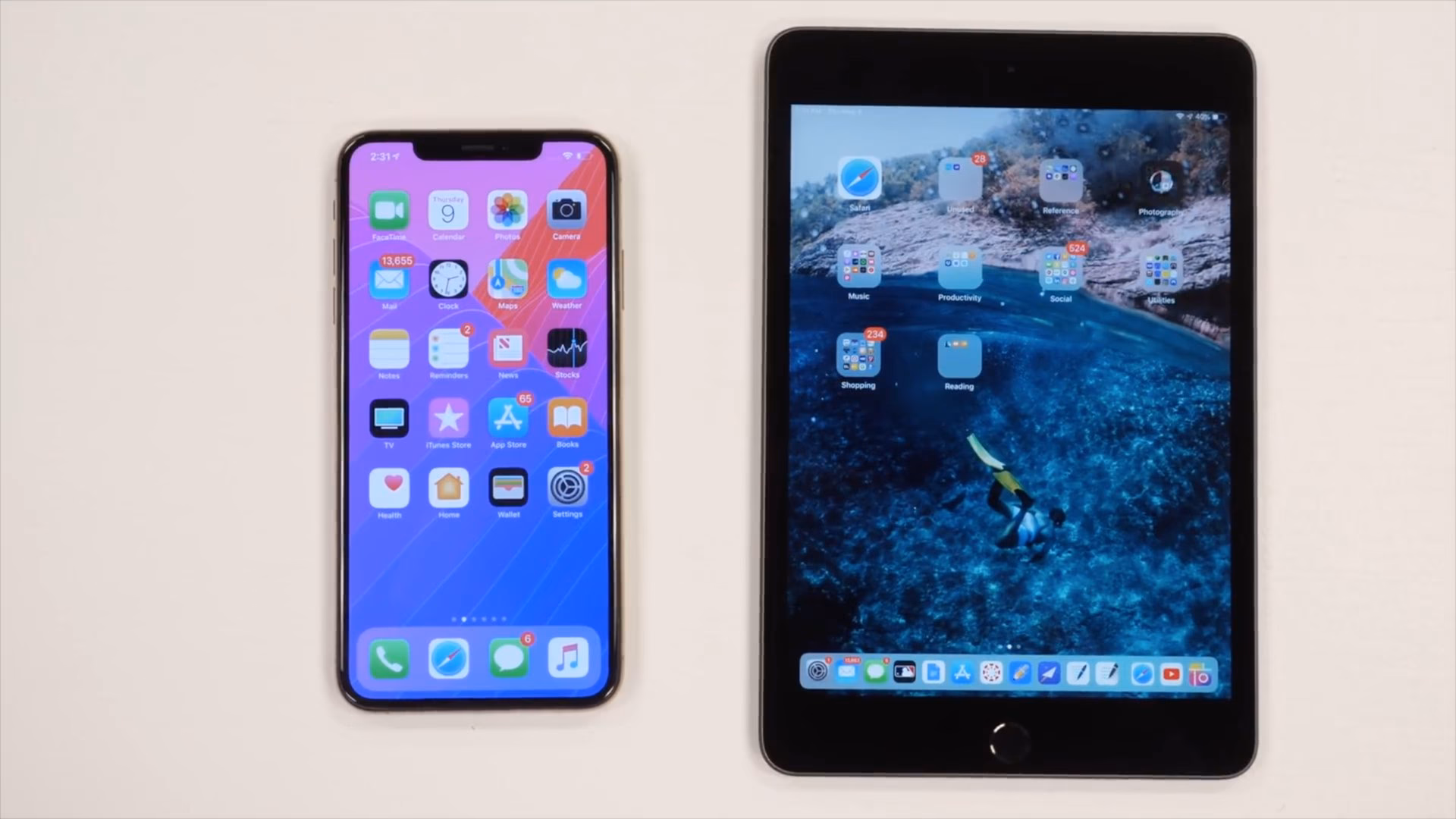 What's the difference between iPad XS Max and iPad Mini 5?