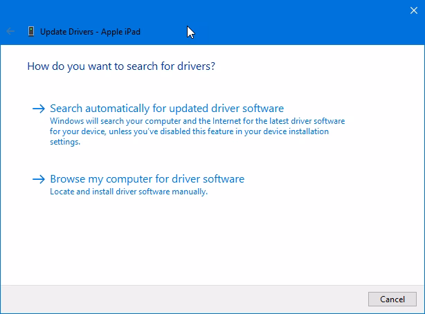 How to install Windows update drivers on iPhone?