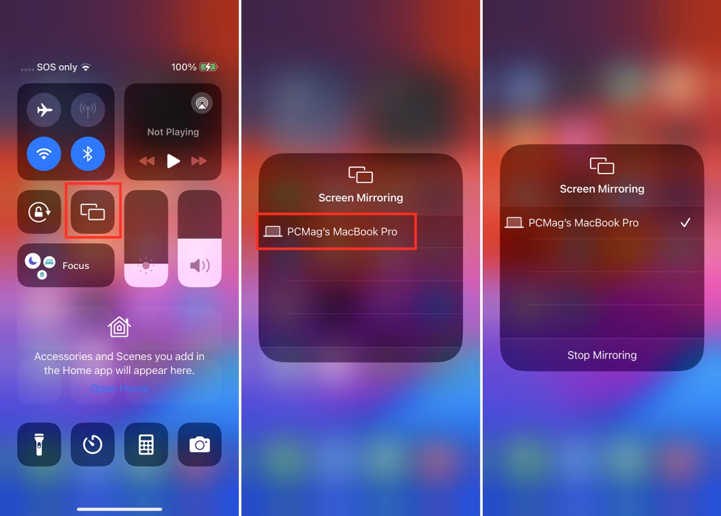 How do I Mirror my iPhone to airplay?